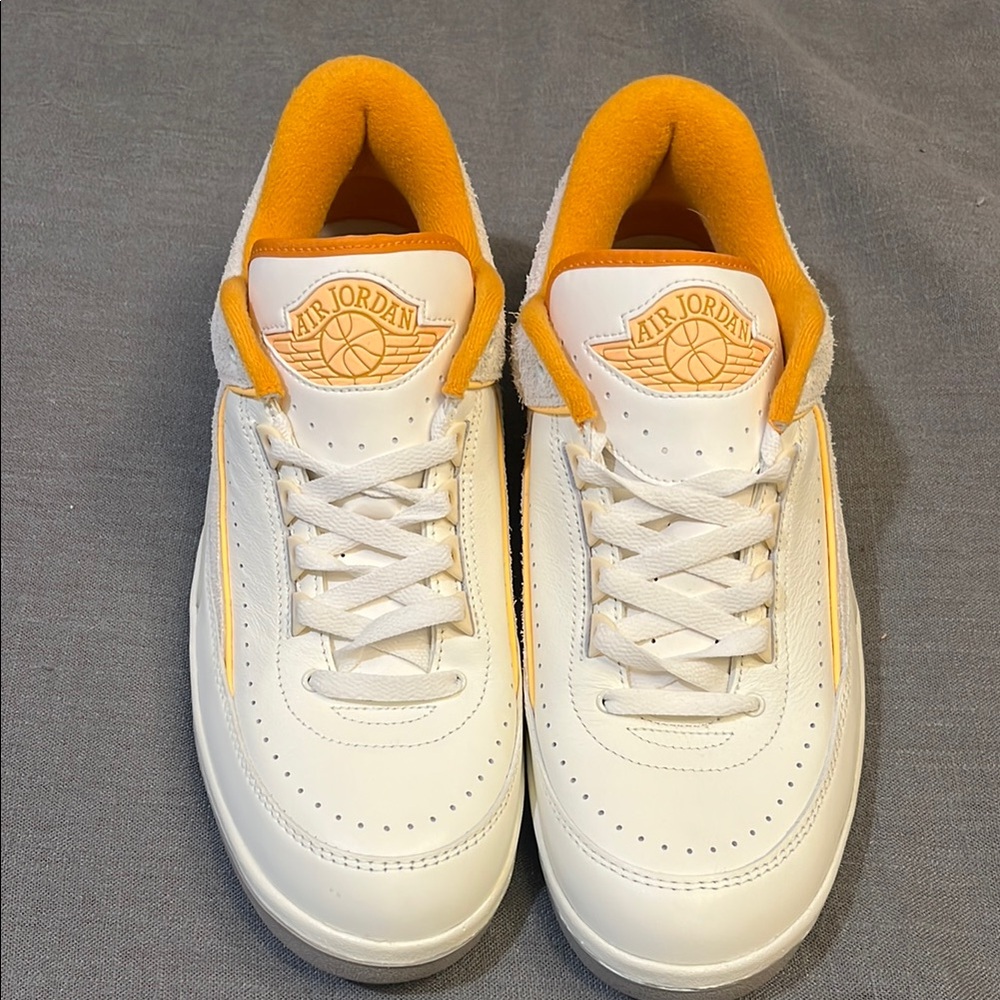 Jordan White and Orange Men's Shoes